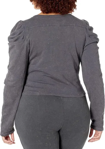 Vista 4 de KENDALL + KYLIE Cuello en V de manga abombada para mujer, exclusivo de Tienda