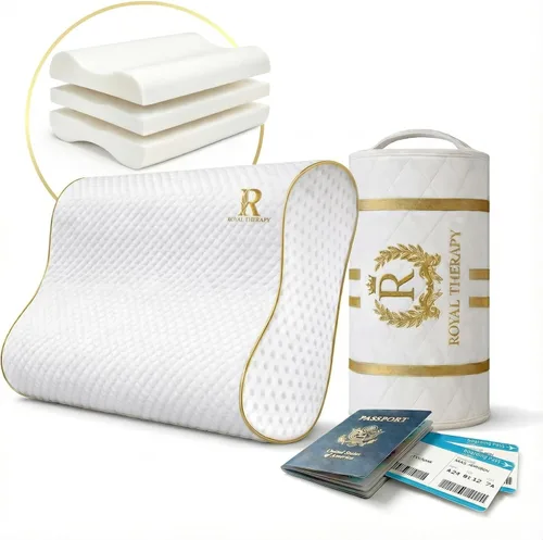 Vista 17 de 4 capas Queen, almohada de contorno, para dormir de lado y espalda, ortopédica, almohada de apoyo para el cuello, para dolor de cuello, CertiPUR-US