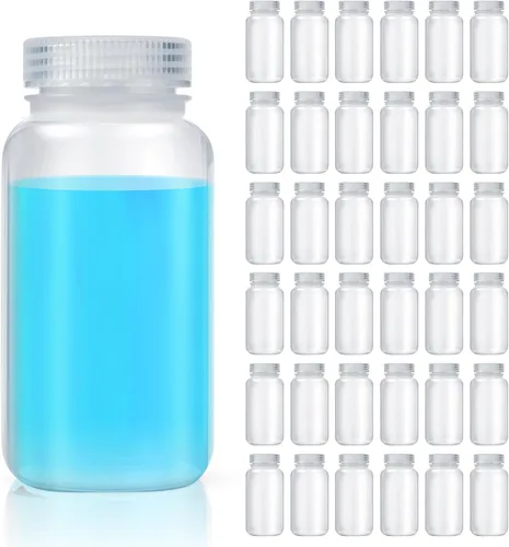 Vista 33 de Tatuo 6 piezas 30 ml 1 oz botellas de reactivo de polipropileno de plástico con tapas de rosca, envases de muestra transparentes de PP con tapa