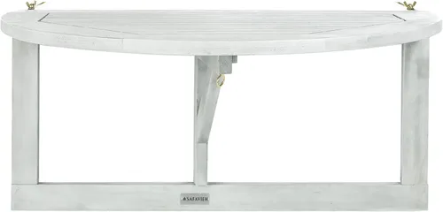 Vista 10 de Safavieh - Colección Owens al aire libre PAT7045A, mesa colgante de medio tamaño para balcón, de madera de teca natural
