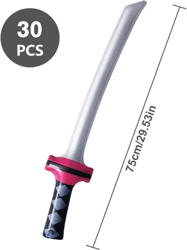 Vista 7 de 30 espadas inflables de ninja samurái, espadas Katana infladas, accesorios de disfraz de juguete para niños y niñas para recuerdos de fiesta