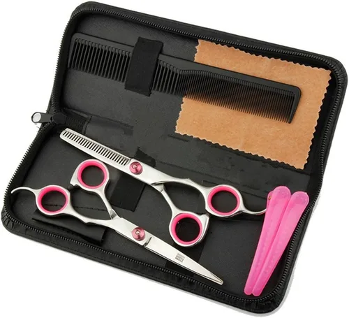 Tijeras profesionales de corte de pelo Tijeras de peluquero Set de adelgazamiento Kit - Corte de pelo familiar, herramienta de corte de pelo de