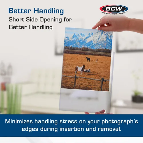 Vista 4 de BCW 8x10 Toploader Holder - 10 Count Rigid PVC, Crystal Clear Photocard Sleeves 8x10 Plastic Sleeves for Prints Plastic Top Loader Sheet