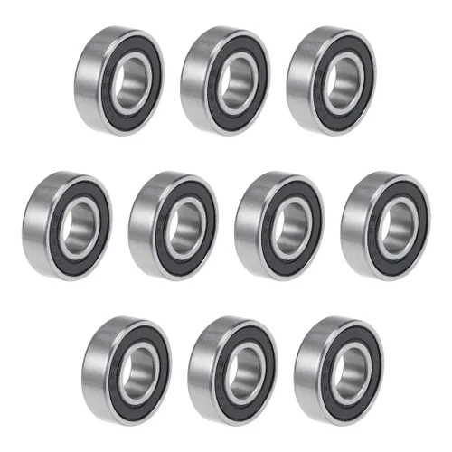 Vista 7 de uxcell 695-2RS Deep Groove Ball Bearings 5mm x 13mm x 4mm Double Sealed Chrome Steel P6(ABEC3) 10pcs