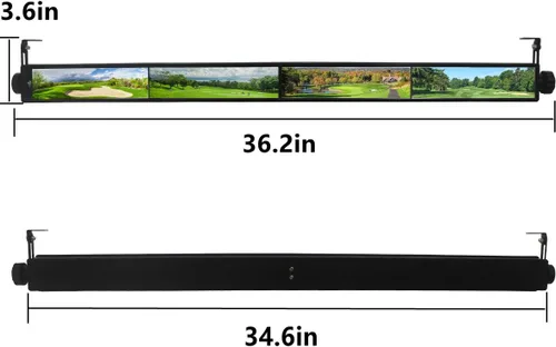 Vista 3 de Espejo universal para carrito de golf, espejo universal de 4 paneles para carritos de golf EZGO, Club Car, Yamaha (espejo retrovisor)