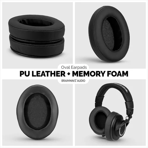 Vista 6 de Brainwavz repuesto de almohadilla de espuma viscoelástica para oídos–adecuado para muchos otros grandes sobre los auriculares–AKG, hifiman, ATH