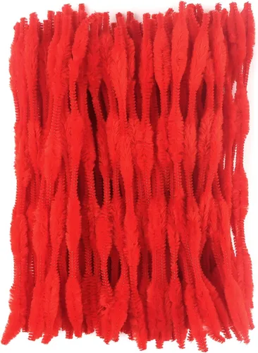 TOAOB - 120 piezas de limpiadores de tuberías rojos con baches y tallos de