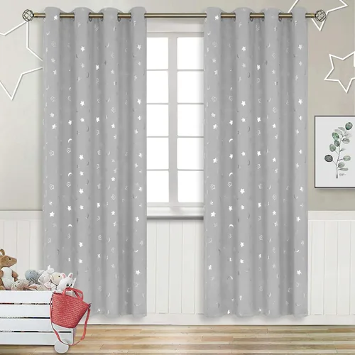 Vista 217 de BGment Cortinas cortas para ventanas, cortinas opacas pequeñas de 45 pulgadas para dormitorio, cortinas de oscurecimiento de habitación