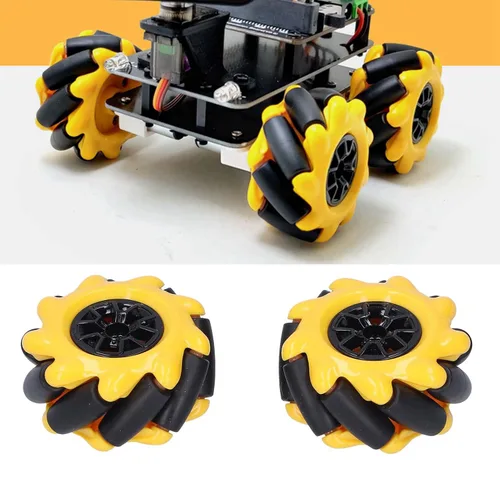 Vista 2 de Ruedas direccionales, rueda mecánica inteligente, accesorios de piezas, ruedas de mecanum direccionales omnidireccionales, robot, 0.315 in