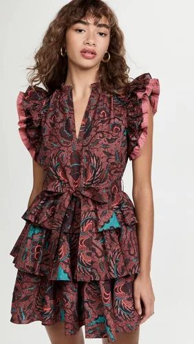 Vista 2 de Ulla Johnson Vestido Honoria para mujer, Carmín