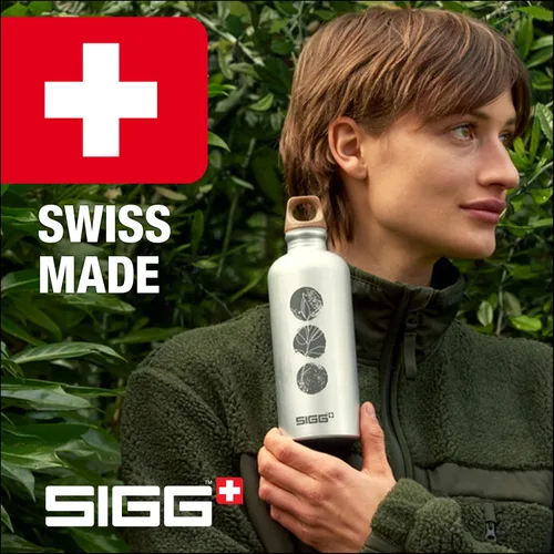 Vista 5 de Botella de agua de metal reciclado, Traveller MyPlanet, fabricada en Suiza, bebidas carbonatadas, ligera, 20, 34 onzas