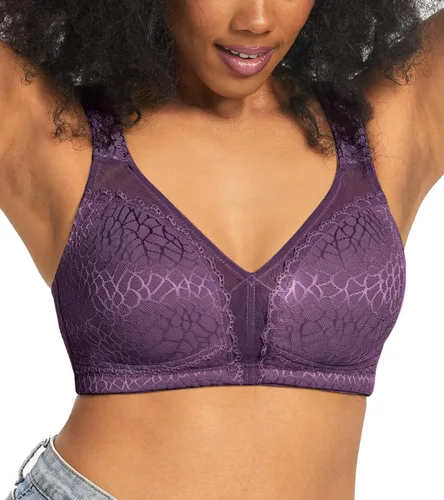 HACI Brasier minimizador para mujer, cobertura completa, sin relleno, sin varillas, talla grande para soporte de busto grande, sin costuras