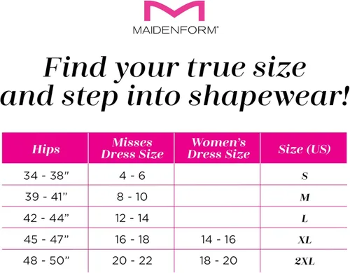 Vista 4 de Maidenform Womens Firm Control Open-Bust Body Shaper, Wear Your Own Bra Adjustable Shapewear