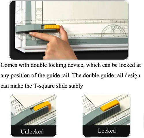 Vista 4 de Set de mesa de dibujo con escala en pulgadas A3 de SALEMAR, tablero de dibujo para bocetos arquitectónicos gráficos