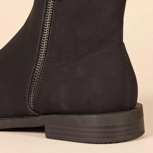 Vista 2 de Tienda Essentials Botines planos con cremallera exterior para mujer