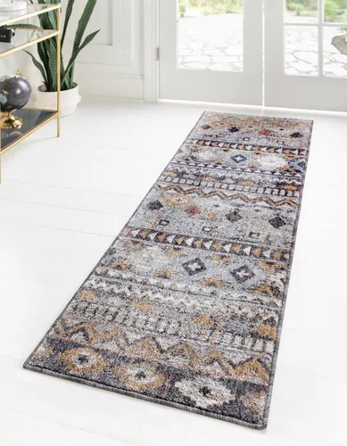 Vista 7 de Unique Loom Eco Southwestern Collection - Alfombra tubac (rectangular 2 pies 0 pulgadas x 3 pies 0 pulgadas, caqui gris/negro)