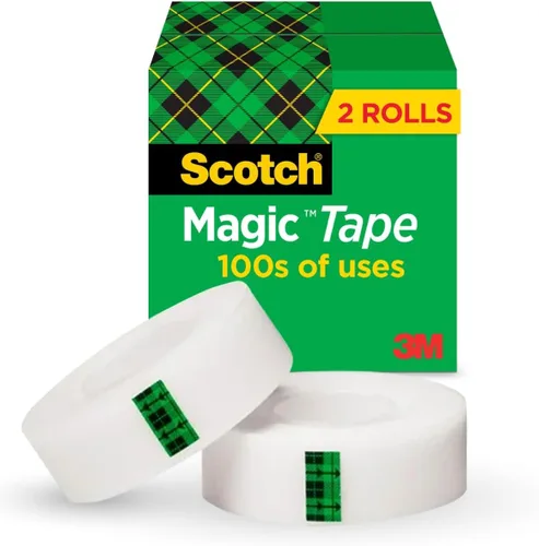 Cinta Scotch Magic acabado mate, 3/4 x 1000 pulgadas, 2 cajas/empaques (810 K2)