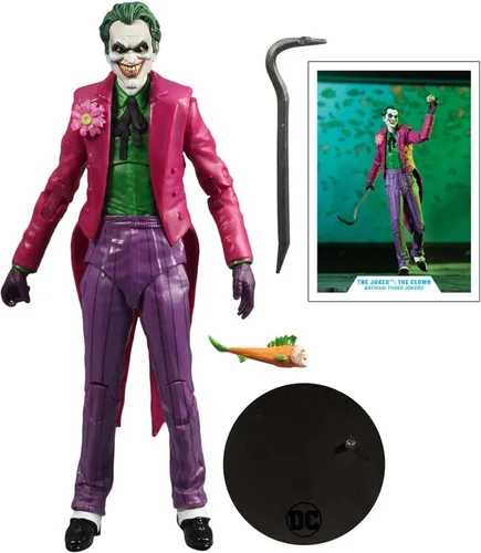 Vista 2 de DC Multiverse The Joker: The Clown from Batman: Three Jokers - Figura de acción de 7 pulgadas con accesorios