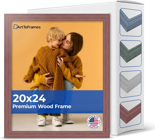 Vista 43 de Marco profundo de madera vincapervinca para fotografía 1.5 pulgadas de ancho.