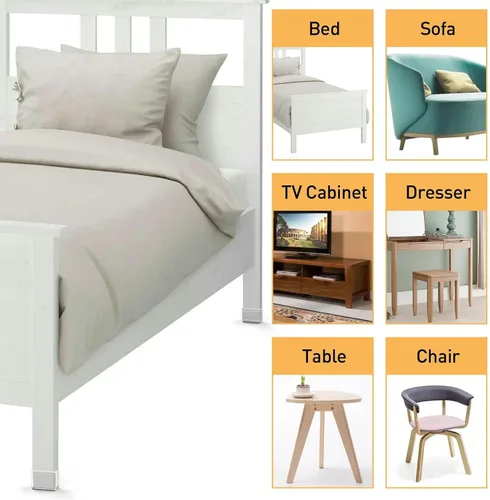 Vista 5 de Protectores rectangulares de suelo para patas de silla de 1 x 1.75 pulgadas, protectores de patas de silla para suelos de madera, protectores
