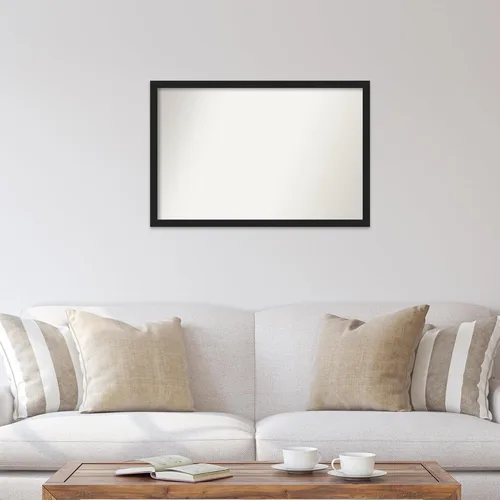 Vista 4 de Amanti Art Custom Mirror, Grace Brushed Metallic Black Narrow Bathroom Mirror, Wall Mirror or Bathroom Vanity Mirror Over Sink (24 x 36 in.)
