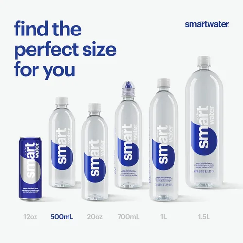 Vista 6 de Smartwater Agua premium destilada al vapor, 16.9 onzas líquidas (paquete de 6)