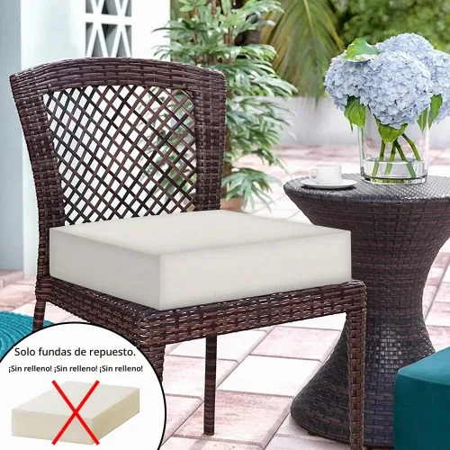Vista 3 de Magpie Fabrics - Juego de fundas para cojines de patio de 2 (solo funda de repuesto, sin inserto!), Funda impermeable para silla de asiento profundo