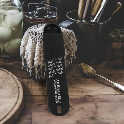 Vista 6 de Adjustable Measuring Spoons Set with Scale, Small Plastic Grams Measuring Scoop for Baking and Seasoning, 2pcs Slide Spoon for Kitchen Cooking and