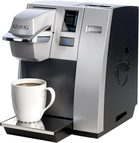 Vista 3 de Keurig K155 Office Pro - Cafetera comercial de cápsulas K-Cup de una sola taza, cajón de almacenamiento plateado y delgado que no rueda