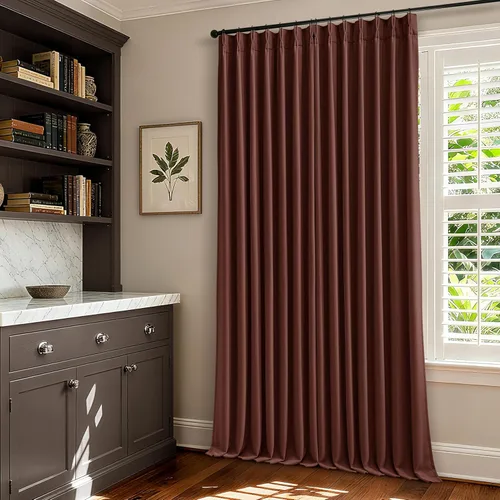 Vista 84 de Juego de 2 paneles de cortinas plisadas negras de 80 pulgadas para sala de estar, cortinas plisadas de lino con forro de 80 pulgadas de largo, 100%