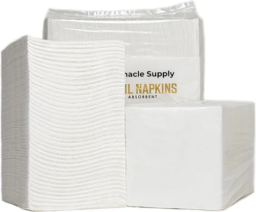 Vista 5 de Paquete de 1100 servilletas de cóctel de papel, servilletas de calidad de 3 capas blancas para bebidas, para restaurantes, eventos, bares