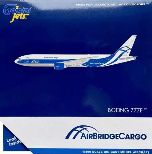 Vista 2 de Gemini Jets GJABW1949 AirBridgeCargo Airlines Boeing B777-200LRF 777F VQ-BAO Escala 1:400