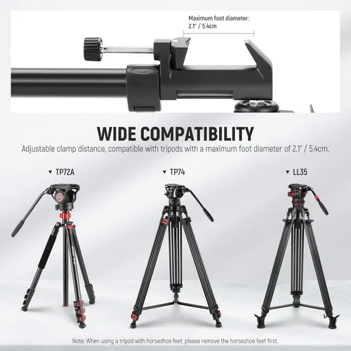 Vista 7 de NEEWER Dolly para Trípode de Fotografía, Ruedas de Trípode de Alta Resistencia con Capacidad de 50 libras y Ruedas de Goma de 3 pulgadas