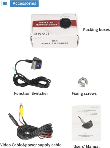 Vista 8 de Cámara de visión nocturna impermeable IP68 de 170 grados de visión trasera para coche, cámara de marcha atrás, color universal, CMOS, chip de imagen