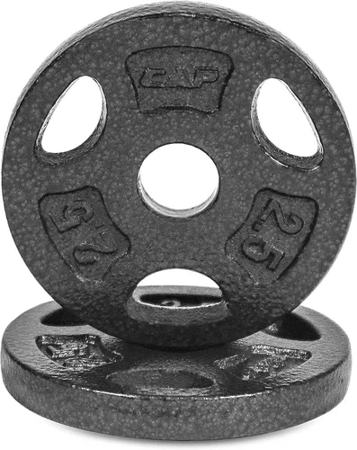WF Athletic Supply Placa de agarre estándar de hierro fundido de 1 pulgada para entrenamiento de fuerza, tonificación muscular, pérdida de peso y
