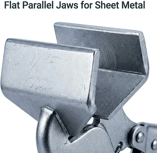 Vista 7 de QWORK Abrazadera de chapa de bloqueo de 10 pulgadas, paquete de 2 herramientas de alicates de bloqueo de soldadura, herramienta de agarre de chapa