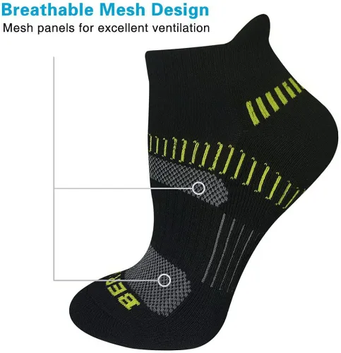 Vista 3 de BERING Women's Athletic Cushioned Ankle Running Socks (6 Pack)