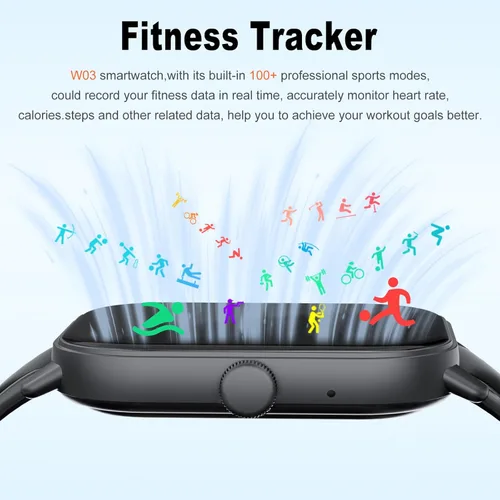 Vista 7 de Reloj inteligente de 1.91 pulgadas para hombre, relojes inteligentes para mujeres, rastreador de actividad física con función de llamada