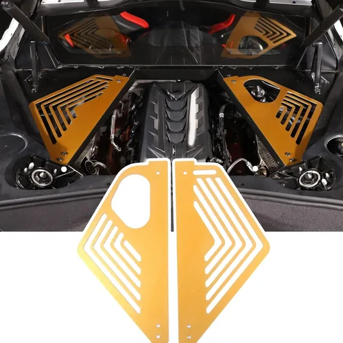 Vista 12 de TOYCIDFG Cubierta de panel de bahía del motor, protector de protección contra salpicaduras izquierda y derecha para C8 Corvette 2020-2024 Accesorios