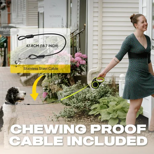 Vista 3 de Fida - Correa retráctil para perro, reflectante de 16 pies, resistente para caminar con mascotas, para perros pequeños/medianos de hasta 26 libras