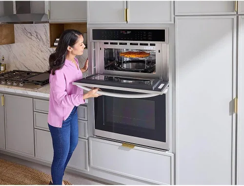 Vista 7 de LG WCEP6423F - Horno de pared inteligente combinado de 6.4 pies cúbicos con convección de ventilador, freír al aire en acero inoxidable a prueba