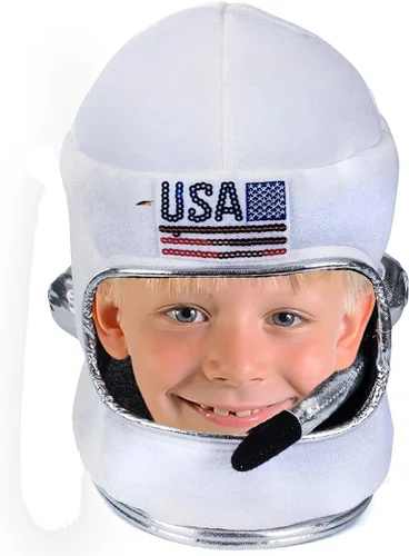 Vista 2 de Tigerdoe Casco de astronauta disfraz de astronauta casco espacial color blanco Blanco
