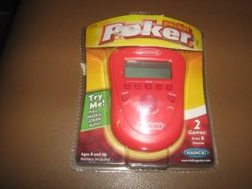 Vista 5 de 2006 Mattel, Inc. Radica Pocket Poker Draw Poker & Deuces Wild LCD Handheld #17008