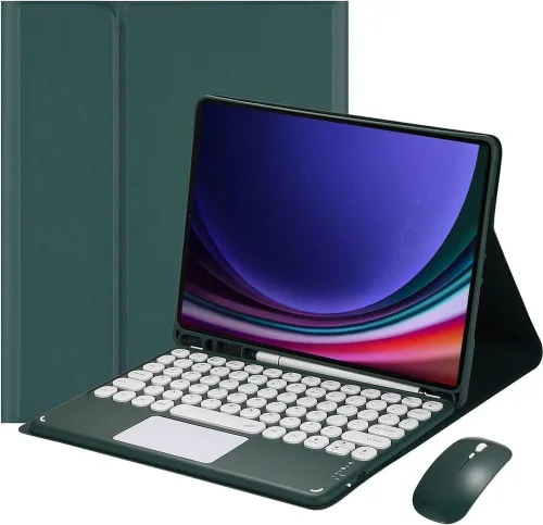 Vista 7 de Funda de teclado para Samsung Galaxy Tab A8 de 10.5 pulgadas 2022 - Trackpad multitáctil, funda desmontable con teclado inalámbrico para tableta