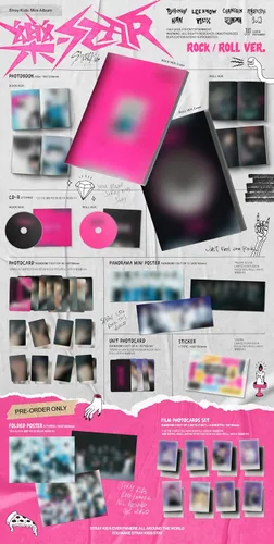 Vista 2 de Stray Kids -Star Rock-Star 8th Mini Album Full 12 Versión SET Limited STAR Version+ROCK Version+ROLL Version+HEADLINER Version+POSTCARD 8 Version