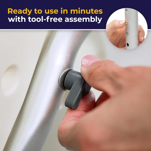 Vista 3 de Altura ajustable taburete de baño., RTL12004KD, Blanco, 1, 1