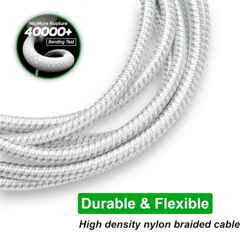 Vista 4 de Cable USB C 3 en 2 mejorado para cargador de Apple Watch (4 pies/1.2M) Cable de carga rápida múltiple USB C de viaje compatible con iWatch Ultra