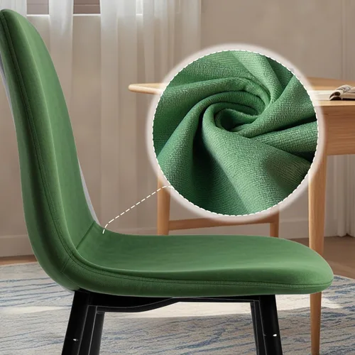 Vista 7 de CangLong Sillas modernas de terciopelo con patas de metal para sala de estar, dormitorio, restaurante, comedor, juego de 4, rosa