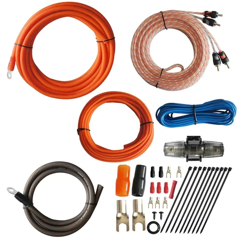 Kit de cableado de amplificador de audio para coche RD True de calibre 4 - Kit de instalación de cable de alimentación CCA de 2 canales Rock Direct