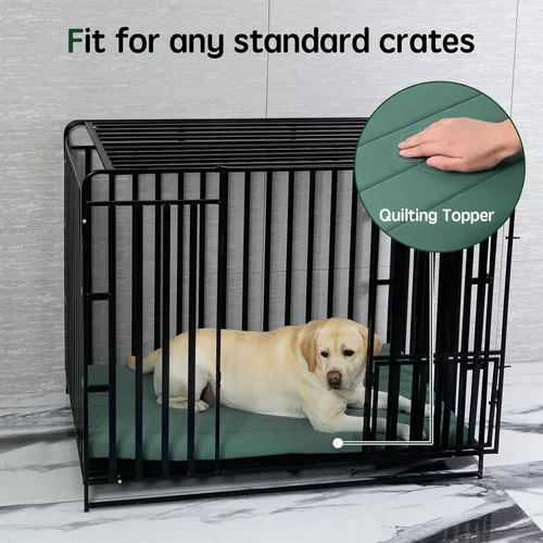 Vista 3 de BALANCE Cama para Jaula de Perro, Colchón Ortopédico para Perro con Forro Impermeable, Tapete Lavable de Espuma para Jaula para Razas de Perros Hoja